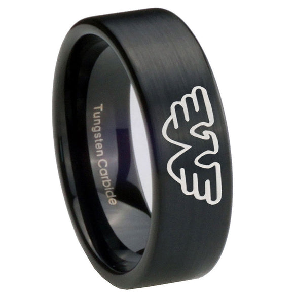 8mm-Waylon-Jennings-Pipe-Cut-Brush-Black-Tungsten-Carbide-Wedding-Band-Mens