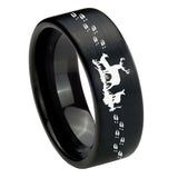 8mm-Deer-Hunting-Pipe-Cut-Brush-Black-Tungsten-Carbide-Custom-Ring-for-Men
