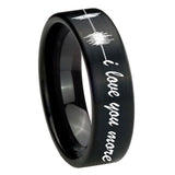 8mm-Sound-Wave-I-love-you-more-Pipe-Cut-Brush-Black-Tungsten-Mens-Promise-Ring