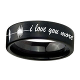 8mm-Sound-Wave-I-love-you-more-Pipe-Cut-Brush-Black-Tungsten-Mens-Promise-Ring