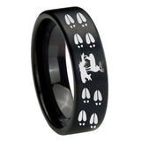 8mm-Deer-Hunting-Tracks-Pipe-Cut-Brush-Black-Tungsten-Carbide-Mens-Ring