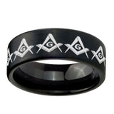 8mm-Masonic-Square-and-Compass-Pipe-Cut-Brush-Black-Tungsten-Carbide-Custom-Ring-for-Men