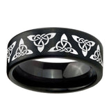 8mm-Celtic-Knot-Pipe-Cut-Brush-Black-Tungsten-Carbide-Custom-Ring-for-Men