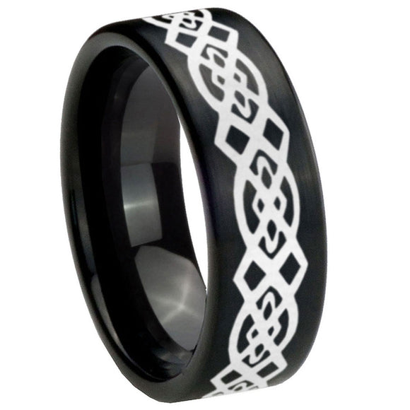 8mm-Celtic-Knot-Pipe-Cut-Brush-Black-Tungsten-Carbide-Anniversary-Ring