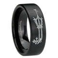 8mm Geekery Oathkeeper Kingdom Hearts Pipe Cut Black Ring Bands For Him