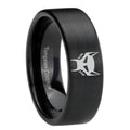 8mm Transformers Maximal Pipe Cut Black Ring Bands For Him