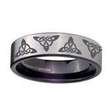 8mm-Celtic-Triangles-Pipe-Cut-Brushed-Silver-Tungsten-Custom-Ring-for-Men