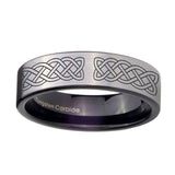 8mm-Celtic-Knot-Pipe-Cut-Brushed-Silver-Tungsten-Carbide-Custom-Mens-Ring
