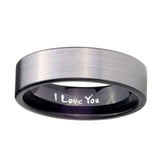 8mm-I-Love-You-Pipe-Cut-Brushed-Silver-Tungsten-Carbide-Wedding-Engagement-Ring