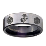 8mm-Marine-Chief-Master-Sergeant--Pipe-Cut-Brushed-Silver-Tungsten-Mens-Wedding-Ring
