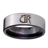 8mm-CTR-Pipe-Cut-Brushed-Silver-Tungsten-Carbide-Custom-Mens-Ring