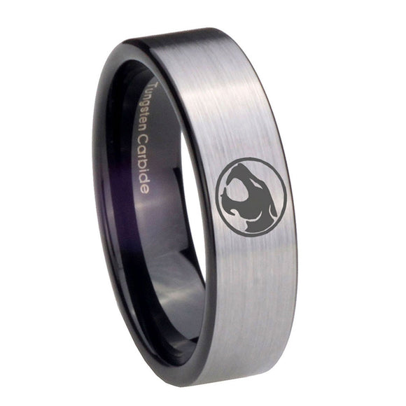 8mm-Thundercat-Pipe-Cut-Brushed-Silver-Tungsten-Carbide-Men's-Promise-Rings