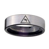 8mm-Masonic-Yod-Pipe-Cut-Brushed-Silver-Tungsten-Carbide-Mens-Ring-Personalized