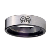 8mm-Metroid-Pipe-Cut-Brushed-Silver-Tungsten-Carbide-Men's-Ring