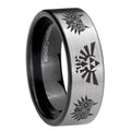 8mm Zelda Majora's Mask Pipe Cut Silver Man Wedding Gift