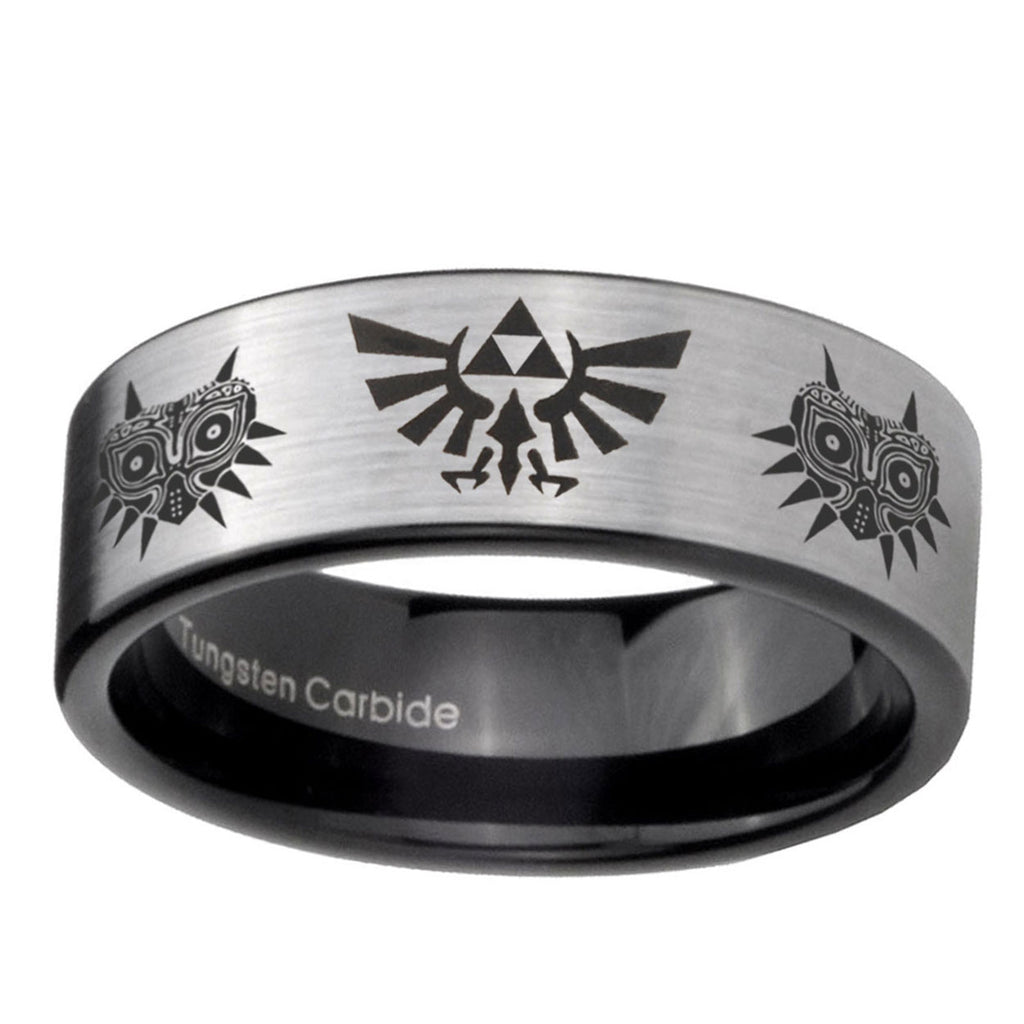 6mm Zelda Majora's Mask Pipe Cut Silver Man Wedding Gift