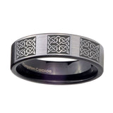 8mm-Multiple-Celtic-Pipe-Cut-Brushed-Silver-Tungsten-Carbide-Engagement-Ring