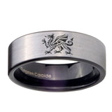 8mm-Dragon-Pipe-Cut-Brushed-Silver-Tungsten-Carbide-Mens-Engagement-Band
