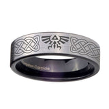 8mm-Celtic-Zelda-Pipe-Cut-Brushed-Silver-Tungsten-Wedding-Engraving-Ring