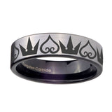 8mm-Hearts-and-Crowns-Pipe-Cut-Brushed-Silver-Tungsten-Carbide-Engagement-Ring