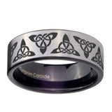 8mm-Celtic-Knot-Pipe-Cut-Brushed-Silver-Tungsten-Custom-Ring-for-Men