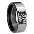 8mm Zelda Link Pipe Cut Silver Man Wedding Gift