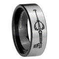 8mm kingdom heart keyblades Pipe Cut Silver Man Wedding Gift