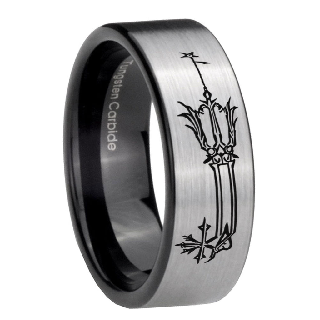 8mm Geekery Oathkeeper Kingdom Hearts Pipe Cut Silver Man Wedding Gift