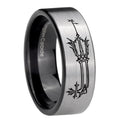8mm Geekery Oathkeeper Kingdom Hearts Pipe Cut Silver Man Wedding Gift