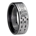 8mm Circuit Board Pipe Cut Silver Man Wedding Gift
