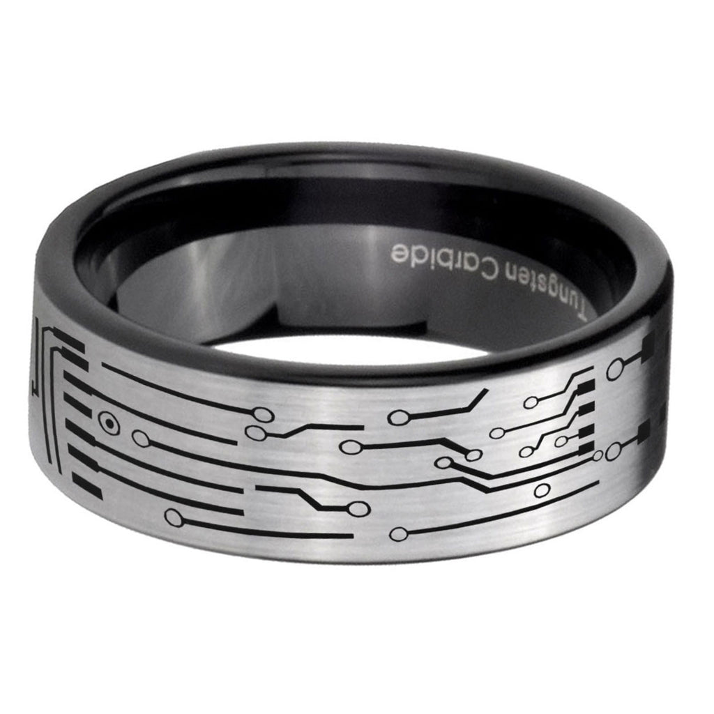 6mm Circuit Board Pipe Cut Silver Man Wedding Gift