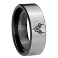 8mm Transformers Shatterback Pipe Cut Silver Man Wedding Gift
