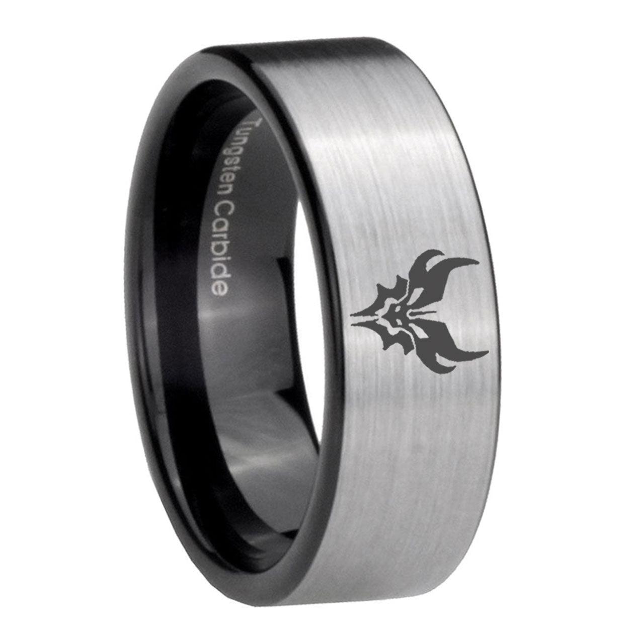 8mm Transformers Shatterback Pipe Cut Silver Man Wedding Gift