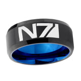10mm-N7-Design-Bevel-Tungsten-Carbide-Blue-Wedding-Ring