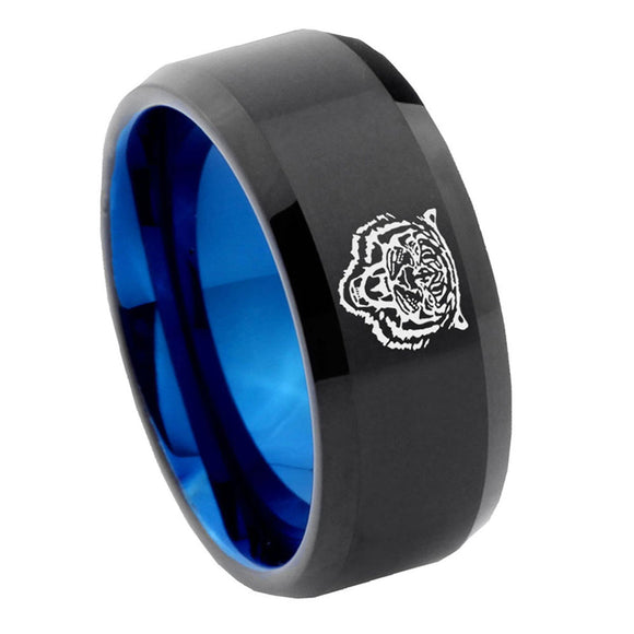 10mm-Lion-Bevel-Tungsten-Carbide-Blue-Wedding-Ring