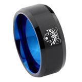 10mm-Wolf-Bevel-Tungsten-Carbide-Blue-Wedding-Ring