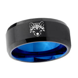 10mm-Wolf-Bevel-Tungsten-Carbide-Blue-Wedding-Ring