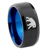10mm-Chimpanzee-Bevel-Tungsten-Carbide-Blue-Wedding-Ring