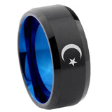 8mm-Crescent-Moon-Stars-Bevel-Tungsten-Carbide-Blue-Mens-Promise-Ring