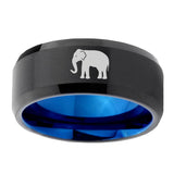 10mm-Elephant-Bevel-Tungsten-Carbide-Blue-Wedding-Ring