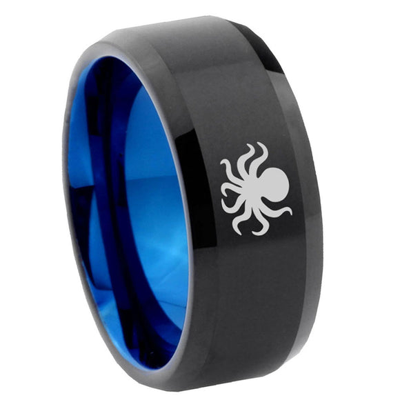 10mm-Octopus-Bevel-Tungsten-Carbide-Blue-Wedding-Ring