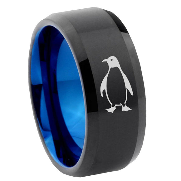 10mm-Penguin-Bevel-Tungsten-Carbide-Blue-Wedding-Ring