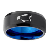 10mm-Penguin-Bevel-Tungsten-Carbide-Blue-Wedding-Ring