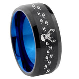 10mm-Deer-Antler-Bevel-Tungsten-Carbide-Blue-Wedding-Ring