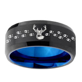 10mm-Deer-Antler-Bevel-Tungsten-Carbide-Blue-Wedding-Ring