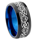 10mm-Celtic-Braided-Bevel-Tungsten-Carbide-Blue-Wedding-Ring