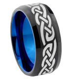 10mm-Celtic-Knot-Infinity-Love-Bevel-Tungsten-Carbide-Blue-Wedding-Ring