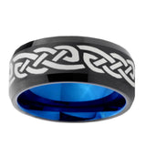 10mm-Celtic-Knot-Infinity-Love-Bevel-Tungsten-Carbide-Blue-Wedding-Ring