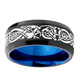 8mm-Celtic-Dragon-Bevel-Tungsten-Carbide-Blue-Mens-Promise-Ring
