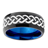 10mm-Laser-Celtic-Knot-Bevel-Tungsten-Carbide-Blue-Wedding-Ring